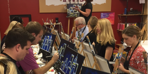 Visit Savannah Sales Staff Takes Painting Lesson from Member Business